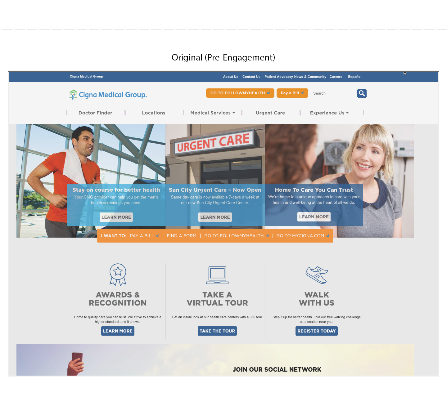 Cigna Medical Group -- Original (Pre-Engagement)
